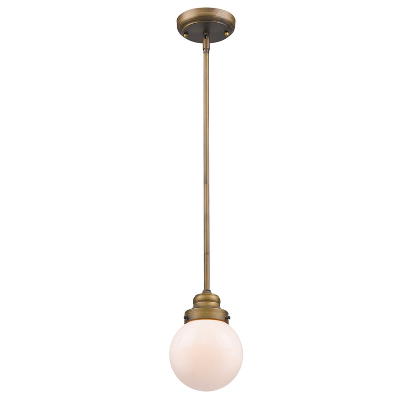 Acclaim Lighting IN21220RB One Light Pendant, Raw Brass