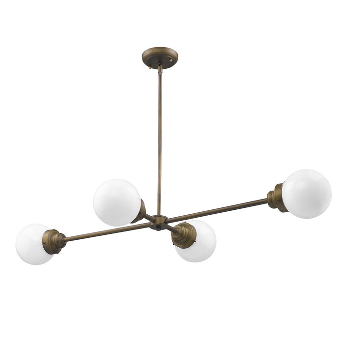 Acclaim Lighting IN21222RB Four Light Island Pendant, Raw Brass