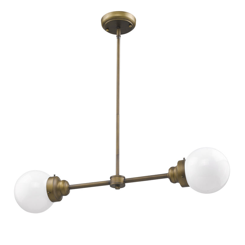 Acclaim Lighting IN21224RB Two Light Island Pendant, Raw Brass
