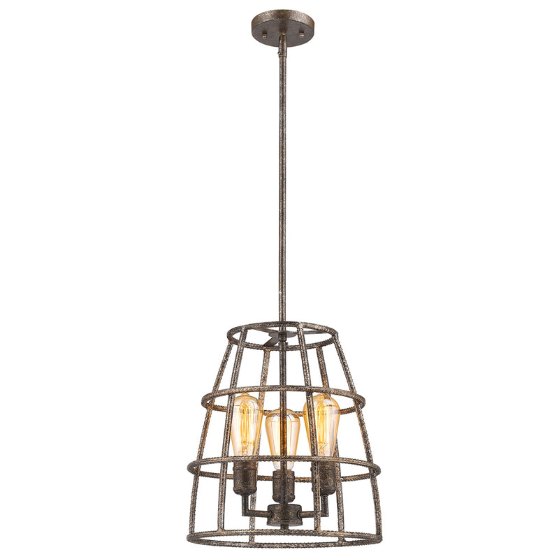 Acclaim Lighting IN21345AS Three Light Pendant, Antique silver