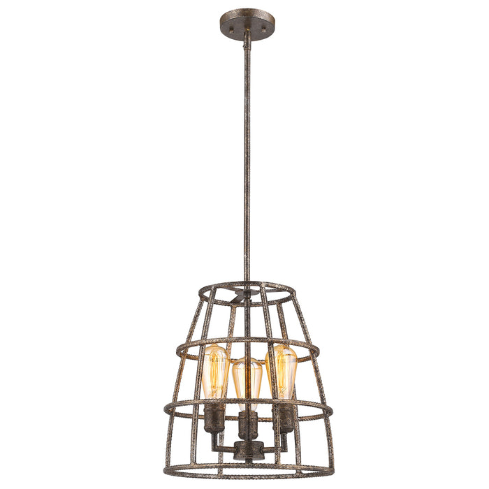 Acclaim Lighting IN21345AS Three Light Pendant, Antique silver