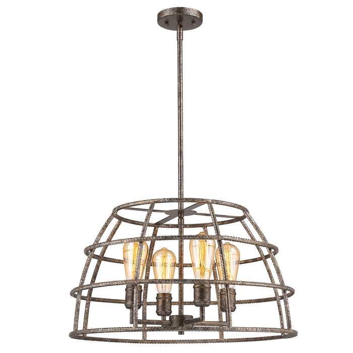 Acclaim Lighting IN21346AS Four Light Pendant, Antique silver