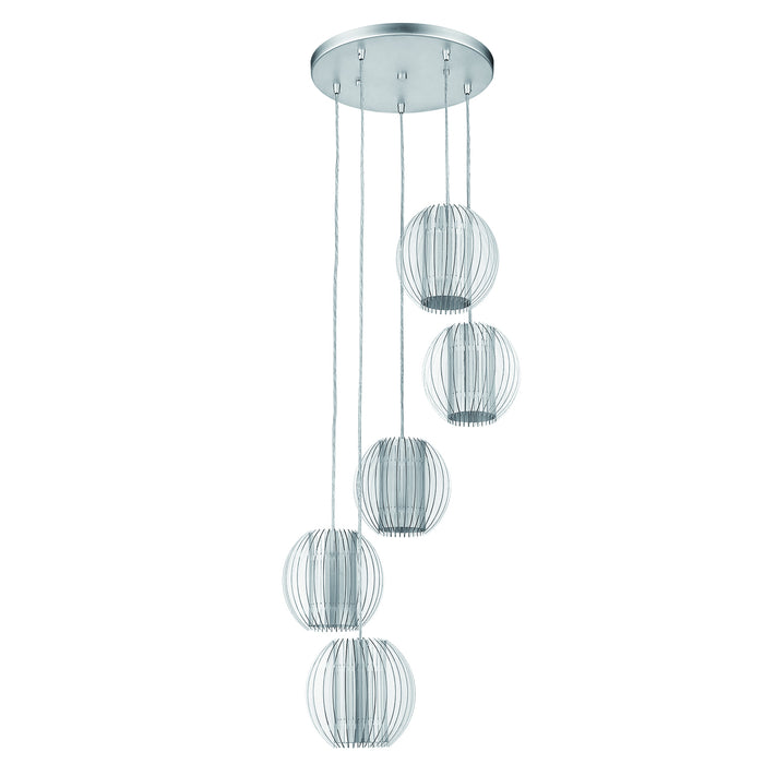 Acclaim Lighting TP6300-5 Five Light Pendant, Metallic Silver