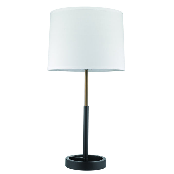 Acclaim Lighting TT5110-76 One Light Table Lamp, Matte Black/ Hand Painted Antique Gold