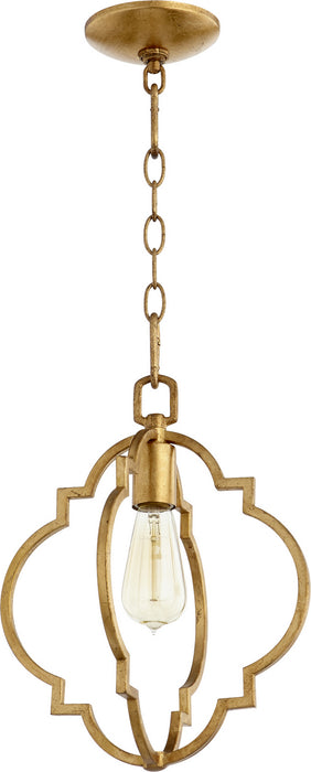 Quorum 3842-74 One Light Pendant, Gold Leaf