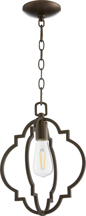 Quorum 3842-86 One Light Pendant, Oiled Bronze