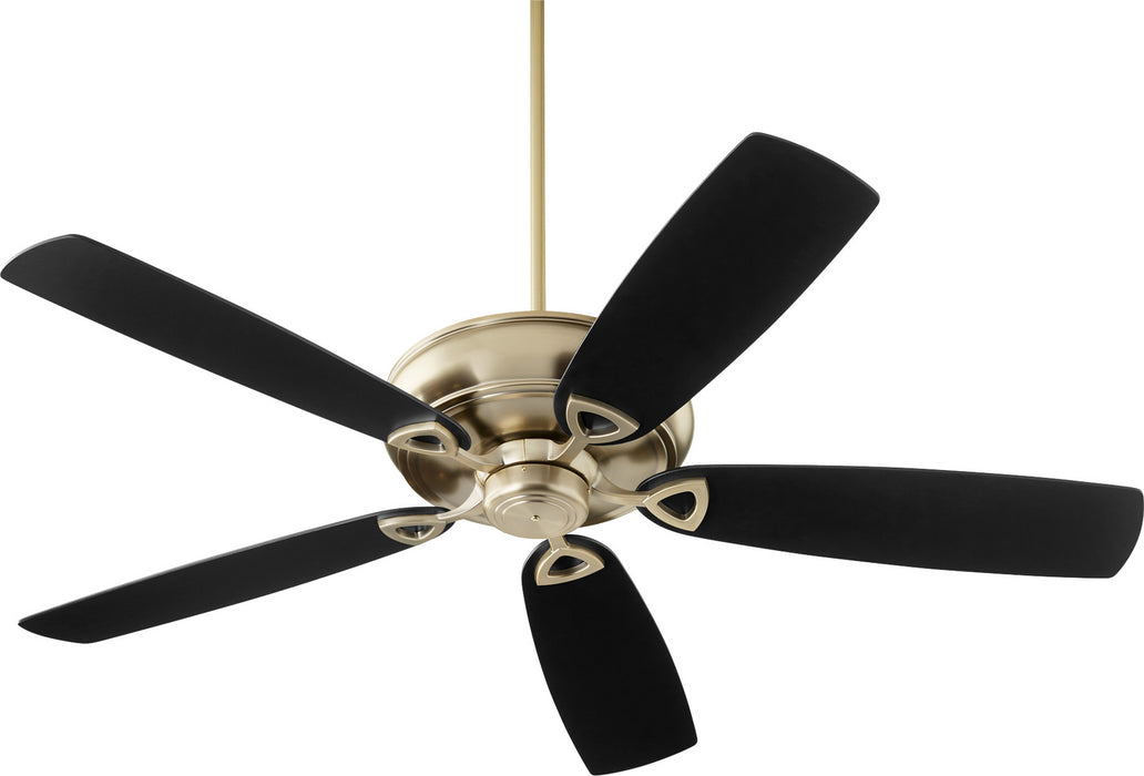 Quorum 40625-80 62" Ceiling Fan, Aged Brass