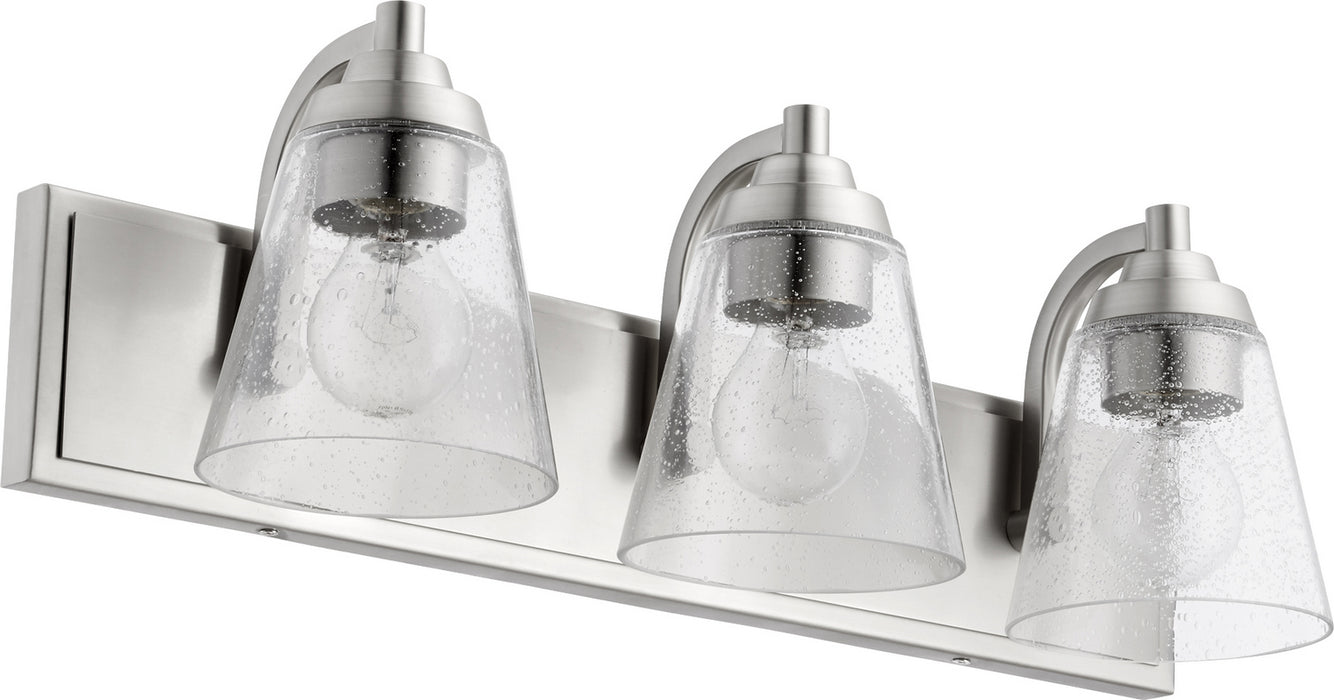 Quorum 518-3-65 Three Light Vanity, Satin Nickel