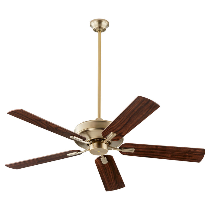 Quorum 54525-80 52" Ceiling Fan, Aged Brass