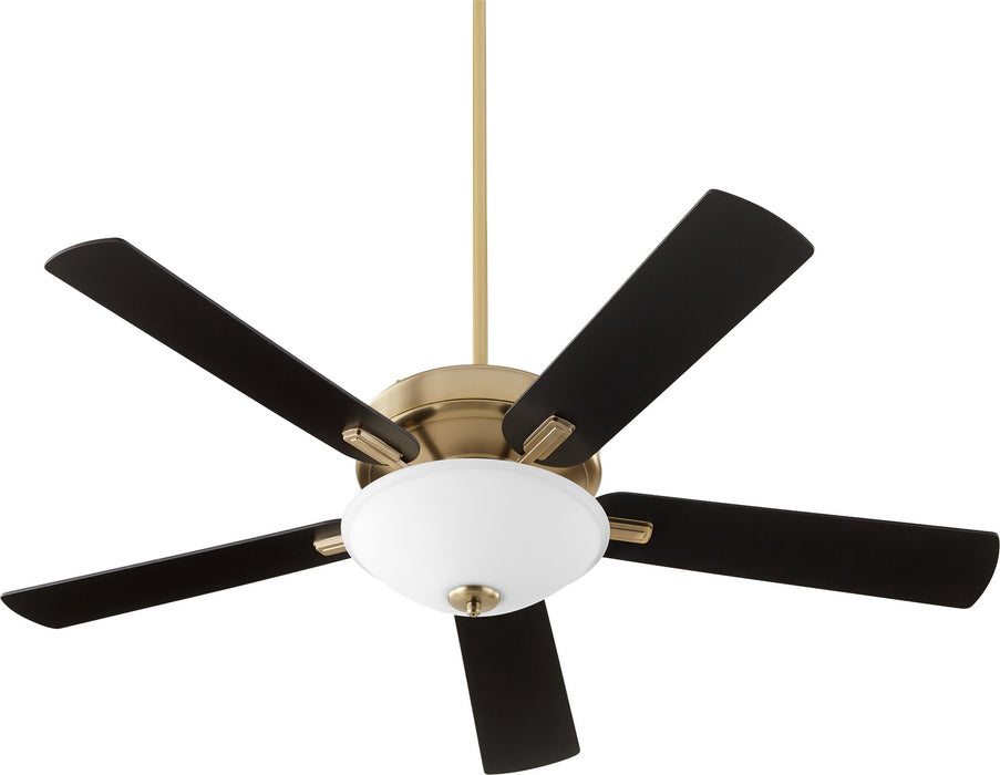 Quorum 54525-80 52" Ceiling Fan, Aged Brass