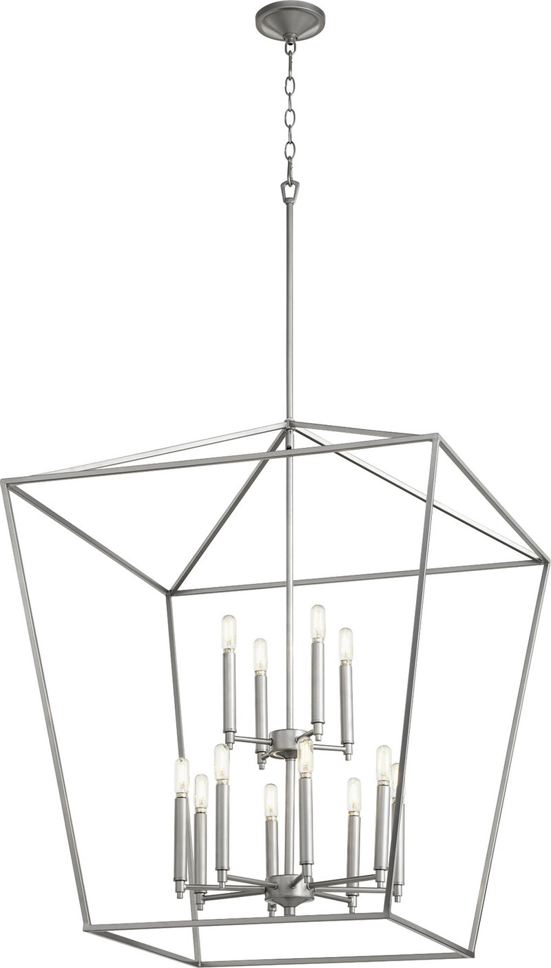 Quorum 604-12-64 12 Light Entry Pendant, Classic Nickel