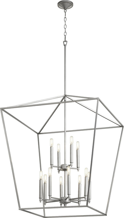 Quorum 604-12-64 12 Light Entry Pendant, Classic Nickel