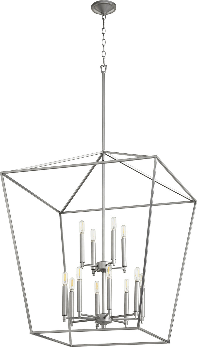Quorum 604-12-64 12 Light Entry Pendant, Classic Nickel