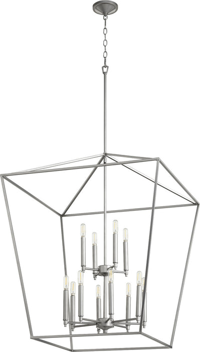 Quorum 604-12-64 12 Light Entry Pendant, Classic Nickel