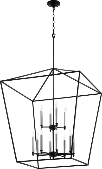 Quorum 604-12-69 12 Light Entry Pendant, Textured Black