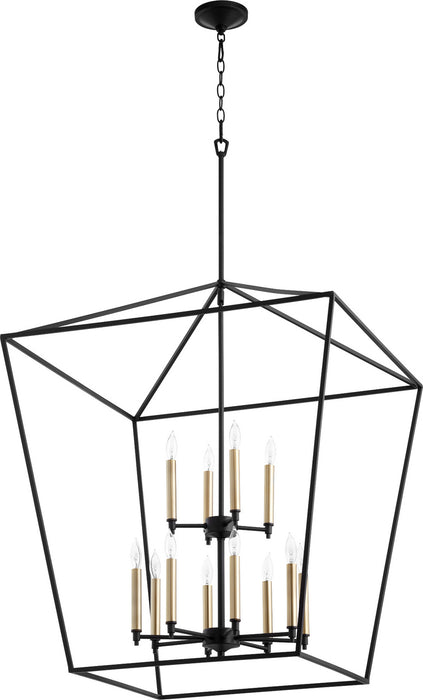 Quorum 604-12-69 12 Light Entry Pendant, Textured Black