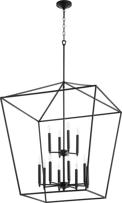Quorum 604-12-69 12 Light Entry Pendant, Textured Black