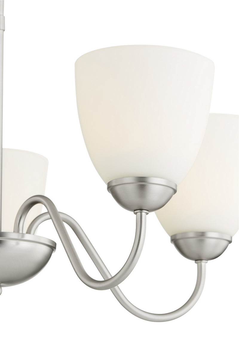 Quorum 6041-5-65 Five Light Chandelier, Satin Nickel