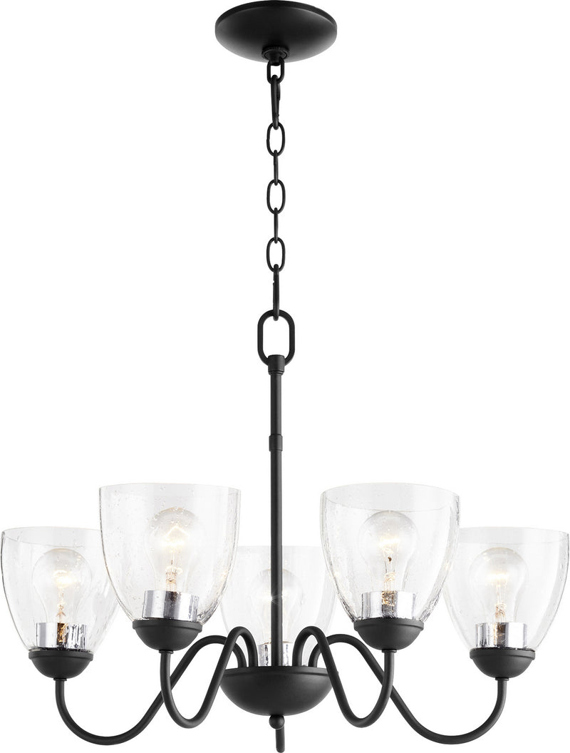 Quorum 6041-5-69 Five Light Chandelier, Textured Black