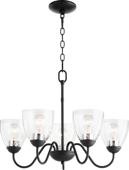 Quorum 6041-5-69 Five Light Chandelier, Textured Black