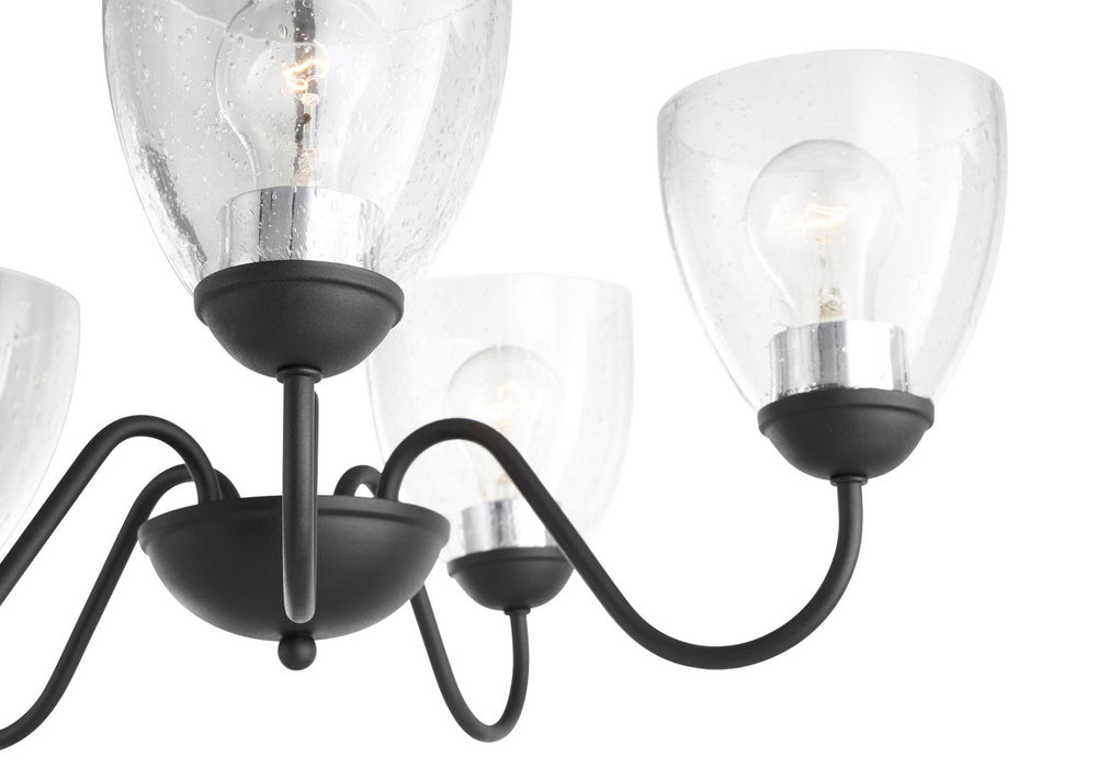 Quorum 6041-5-69 Five Light Chandelier, Textured Black