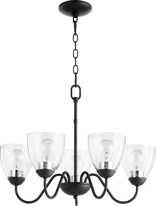 Quorum 6041-5-69 Five Light Chandelier, Textured Black