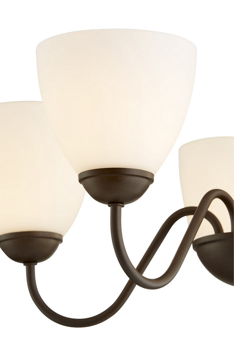 Quorum 6041-5-86 Five Light Chandelier, Oiled Bronze