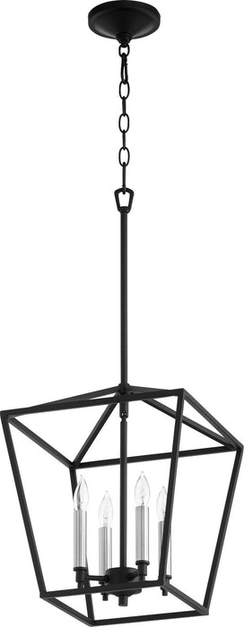 Quorum 604-4-69 Four Light Entry Pendant, Textured Black