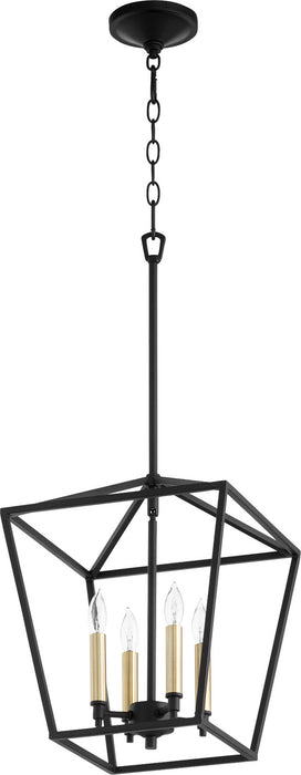 Quorum 604-4-69 Four Light Entry Pendant, Textured Black