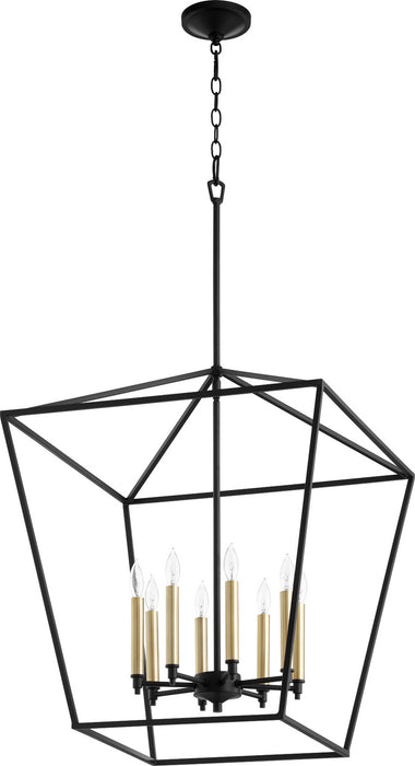 Quorum 604-8-69 Eight Light Entry Pendant, Textured Black