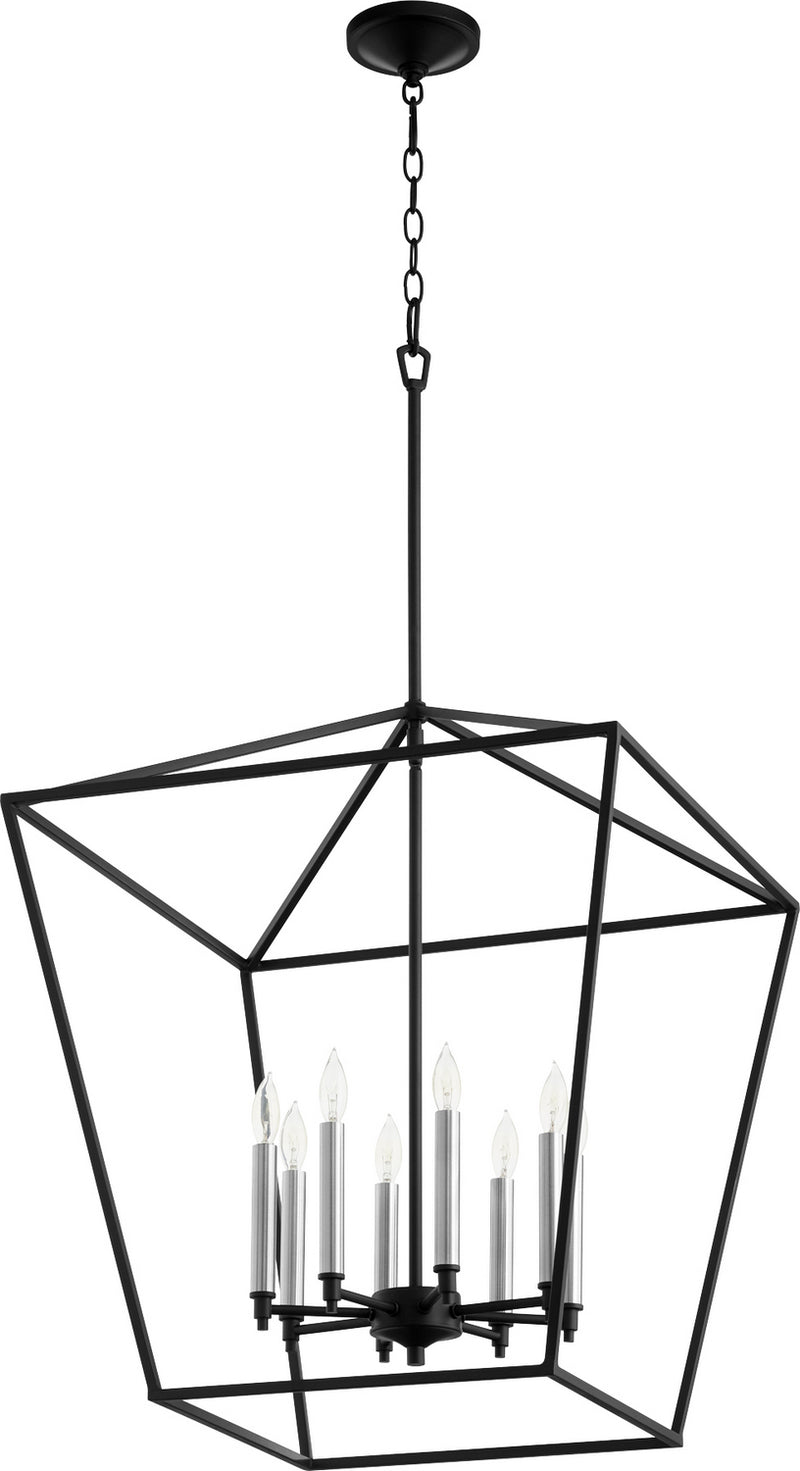 Quorum 604-8-69 Eight Light Entry Pendant, Textured Black