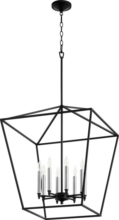 Quorum 604-8-69 Eight Light Entry Pendant, Textured Black