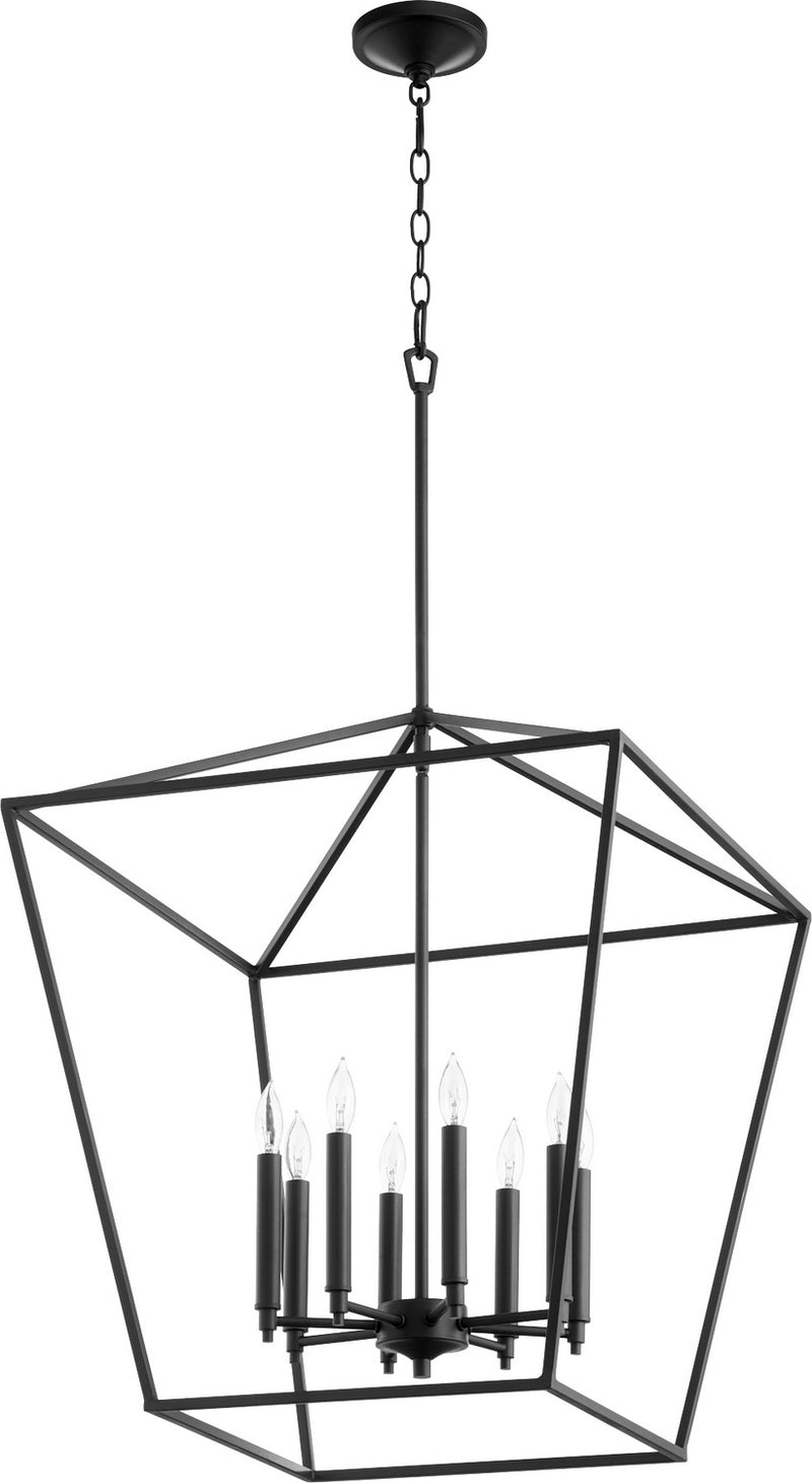 Quorum 604-8-69 Eight Light Entry Pendant, Textured Black