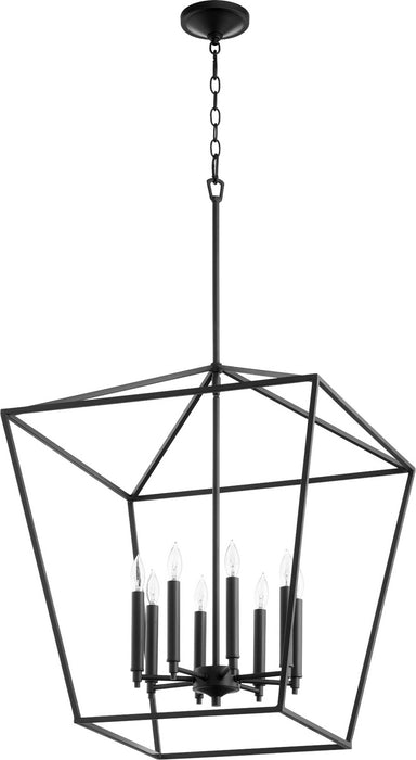 Quorum 604-8-69 Eight Light Entry Pendant, Textured Black