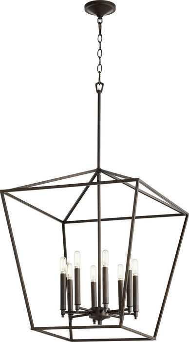 Quorum 604-8-86 Eight Light Entry Pendant, Oiled Bronze