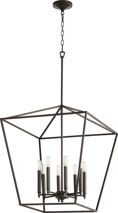 Quorum 604-8-86 Eight Light Entry Pendant, Oiled Bronze
