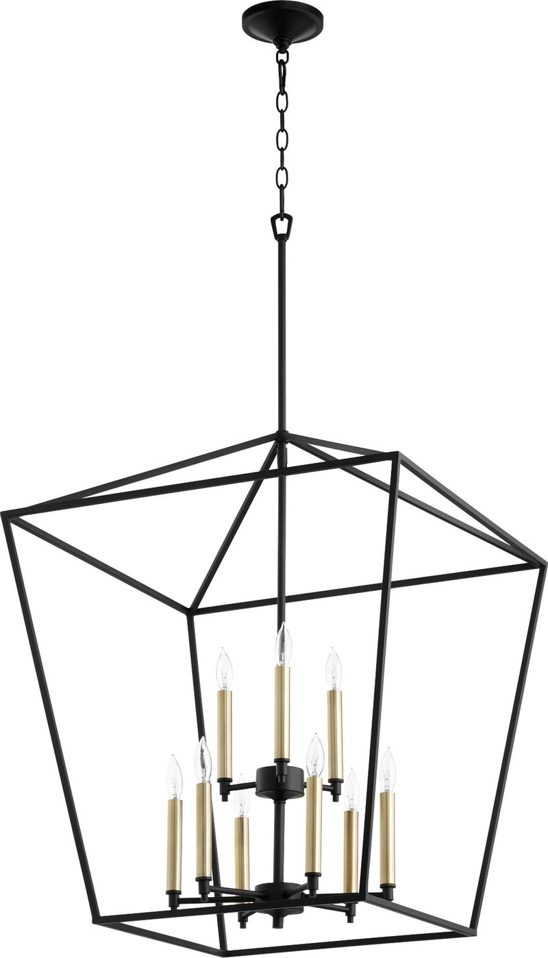 Quorum 604-9-69 Nine Light Entry Pendant, Textured Black