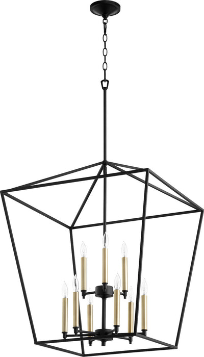 Quorum 604-9-69 Nine Light Entry Pendant, Textured Black