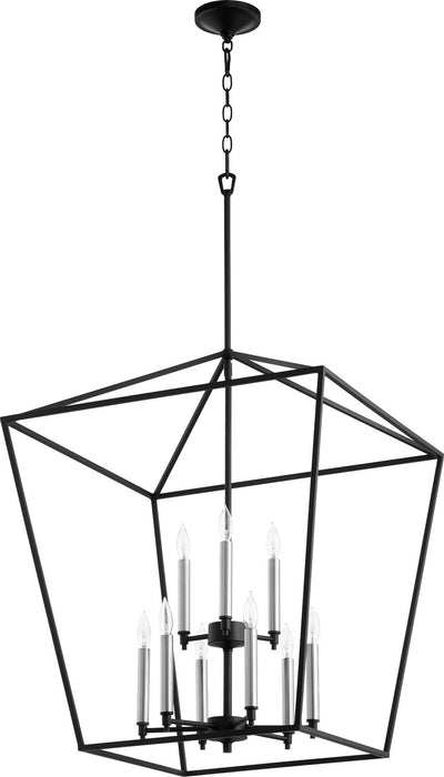Quorum 604-9-69 Nine Light Entry Pendant, Textured Black