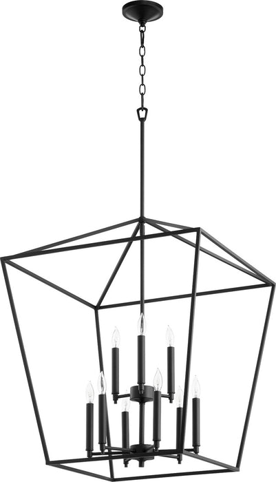Quorum 604-9-69 Nine Light Entry Pendant, Textured Black