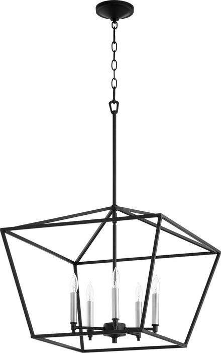 Quorum 644-5-69 Five Light Chandelier, Textured Black