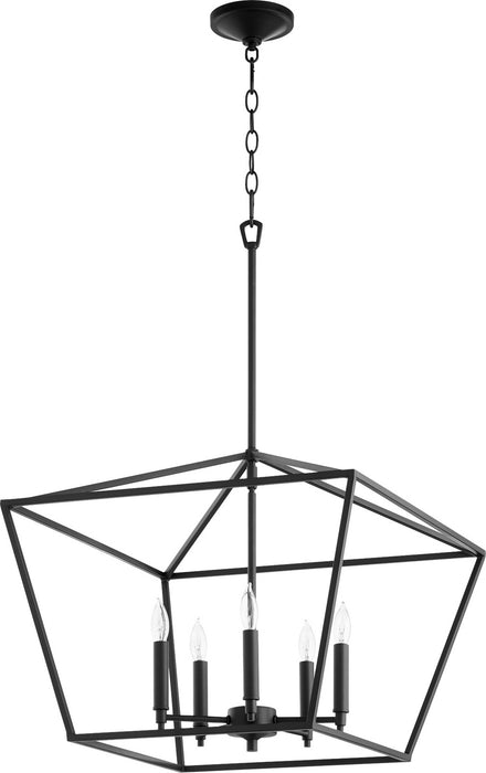 Quorum 644-5-69 Five Light Chandelier, Textured Black