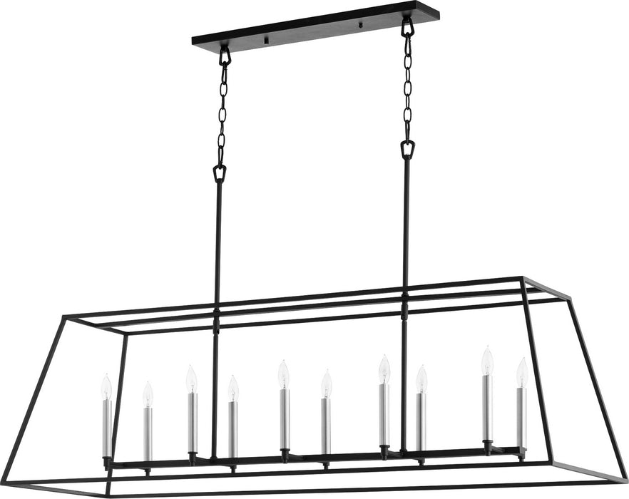 Quorum 654-10-69 Ten Light Pendant, Textured Black