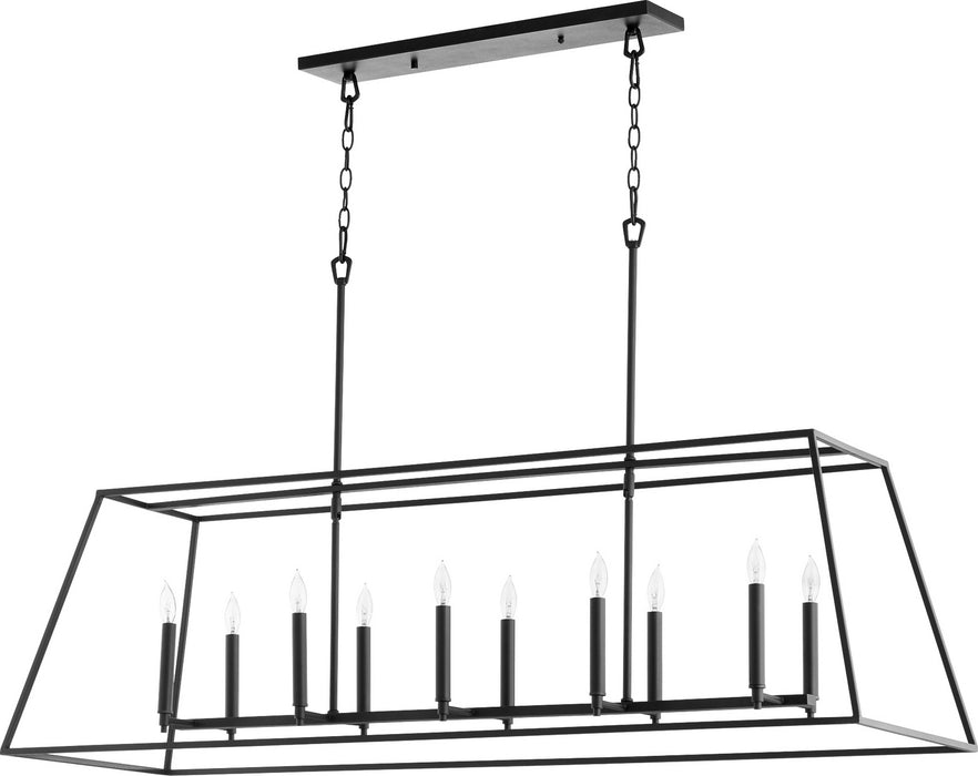 Quorum 654-10-69 Ten Light Pendant, Textured Black