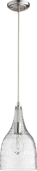 Quorum 8042-65 One Light Pendant, Satin Nickel