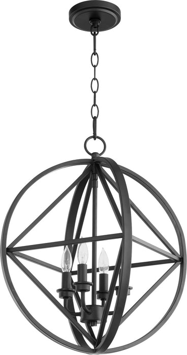 Quorum 807-4-69 Four Light Pendant, Textured Black
