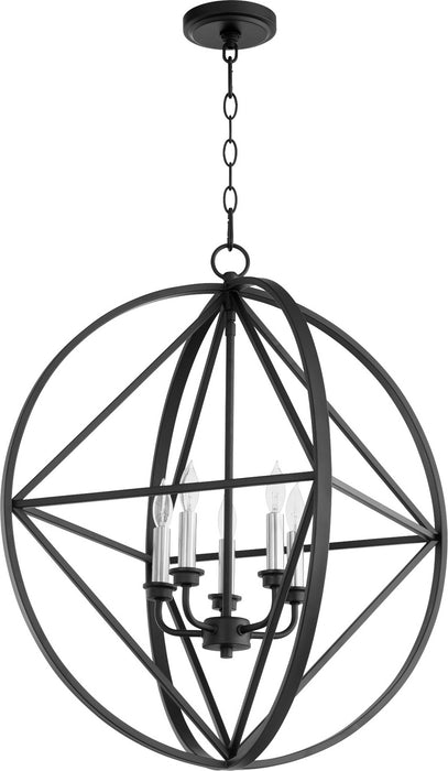 Quorum 807-5-69 Five Light Pendant, Textured Black