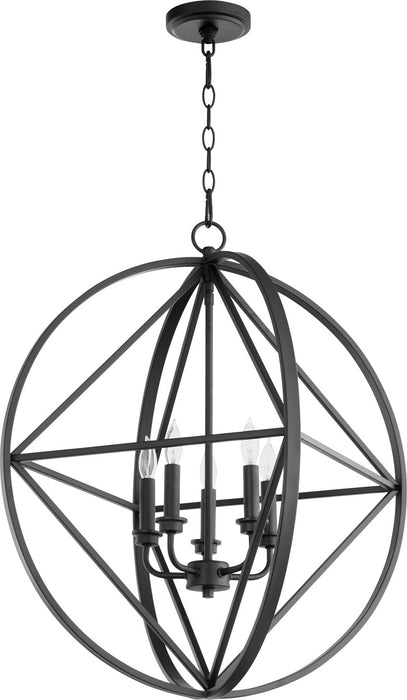 Quorum 807-5-69 Five Light Pendant, Textured Black