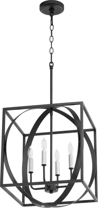 Quorum 8150-4-69 Four Light Pendant, Textured Black