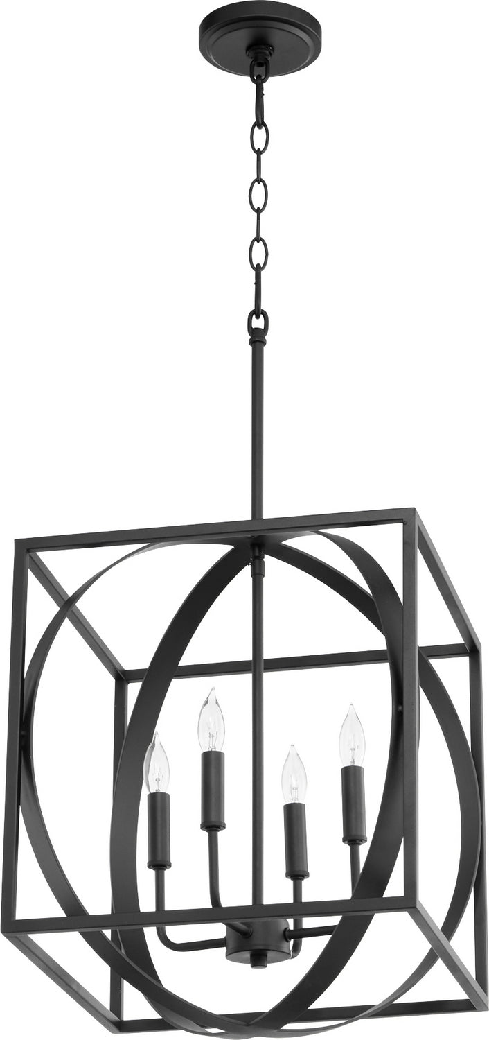 Quorum 8150-4-69 Four Light Pendant, Textured Black